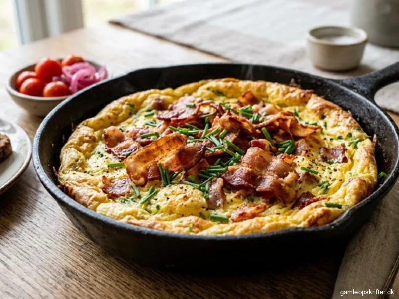 Æggekage med bacon