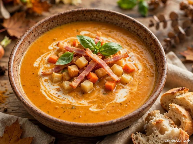 Efterårssuppe med karry og rodfrugter