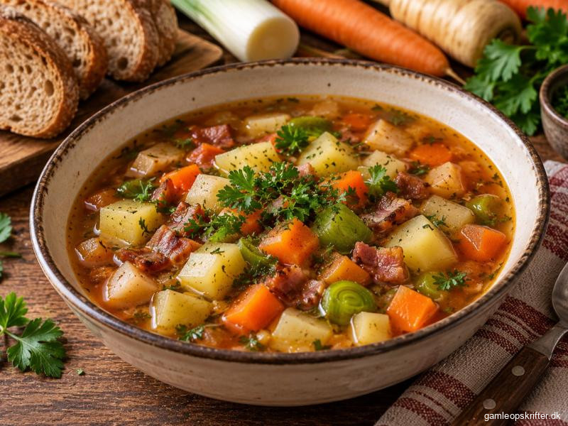Fyldig suppe med grove grøntsager