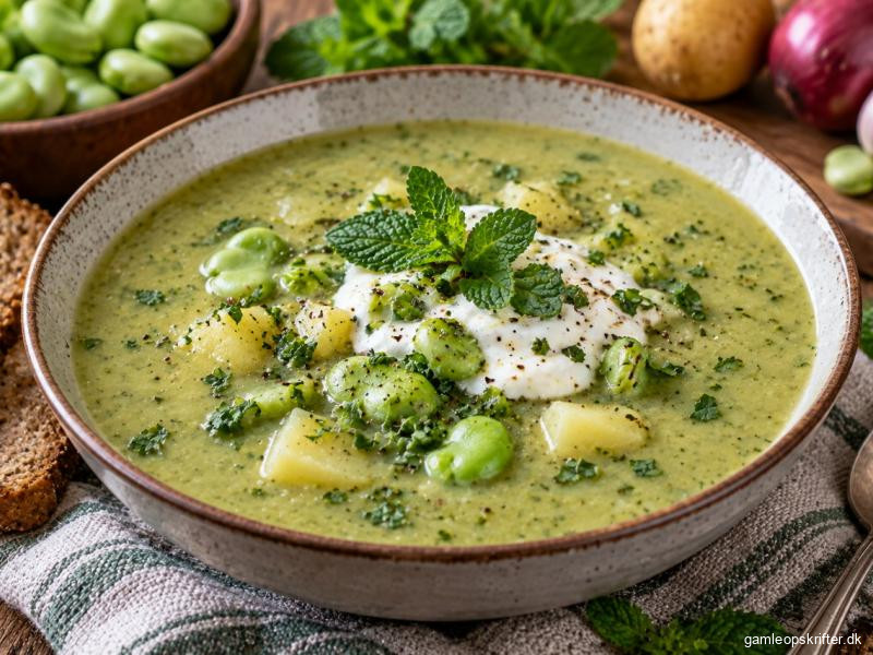 Hestebønnesuppe med mynte