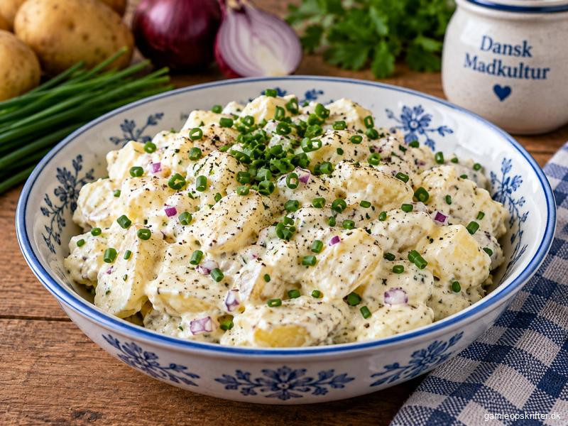 Gammeldags dansk kold kartoffelsalat med purløg