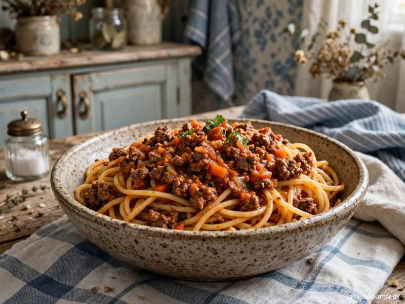 Pasta med kødsauce